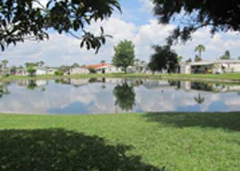 Photo of pond on property.